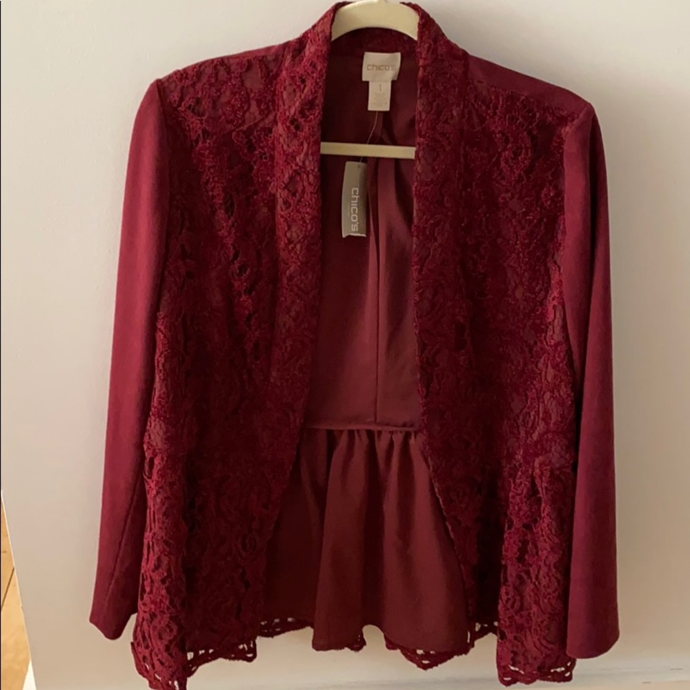 Chico’s Lace Jacket Sz 1